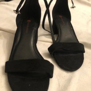Black Block Heeled Sandal